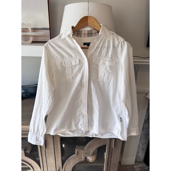 Burberry Button Down Shirt in White Size Small - Picture 2 of 10
